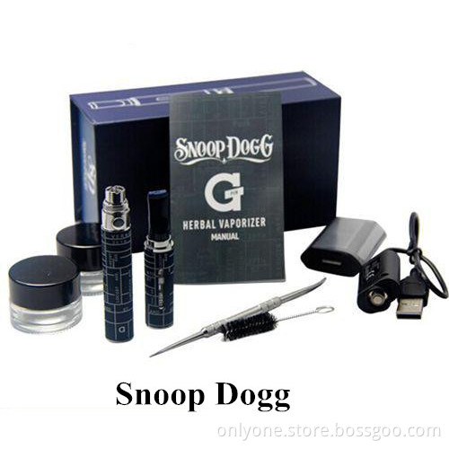 E Cig Kits 650mAh Snoop Dogg Wax Herbal Dry Herb Atomizer Gift Box